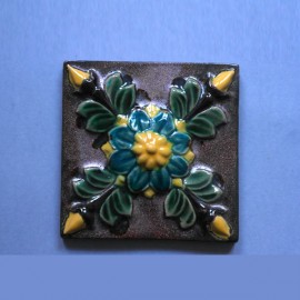 Azulejo  Relevo - Flor Des. Tradicional