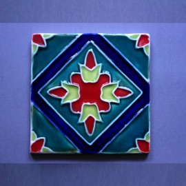 Azulejo Aresta - Botão de Flor 2 Desenho Tradicional